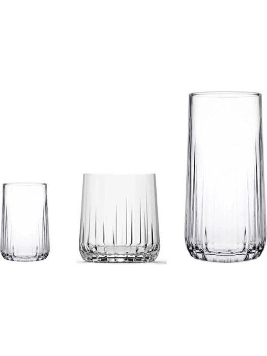 Hermia Nova 18 Juego de vasos de 18 piezas transparente